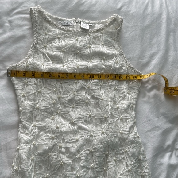 Scala Vintage White Sequin Halter Dress - Picture 6 of 10